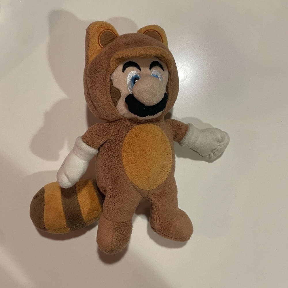 Tanooki‎ Suit Mario Super Mario 3D Land 9” Plush Raccoon Nintendo Little Buddy